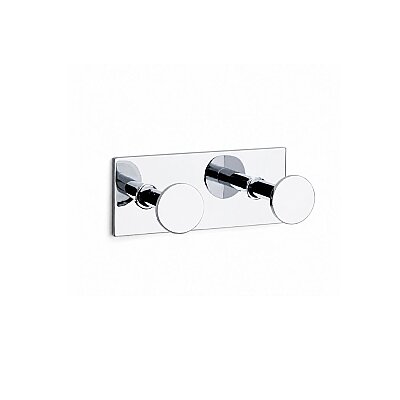 System Nowo Duvara Monte Yapışkanlı Krom İkili Askılık (BA10018 002001 CR) - System Banyo (1)