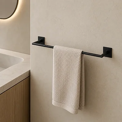 System Nowo Yapışkanlı Siyah 48cm Uzun Havluluk (BA1018 004 AL6) - 1