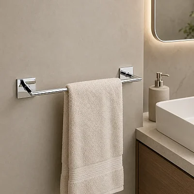 System Nowo Duvara Monte Yapışkanlı 34cm Uzun Havluluk Krom Renk (BA1018 020 CR) - 1