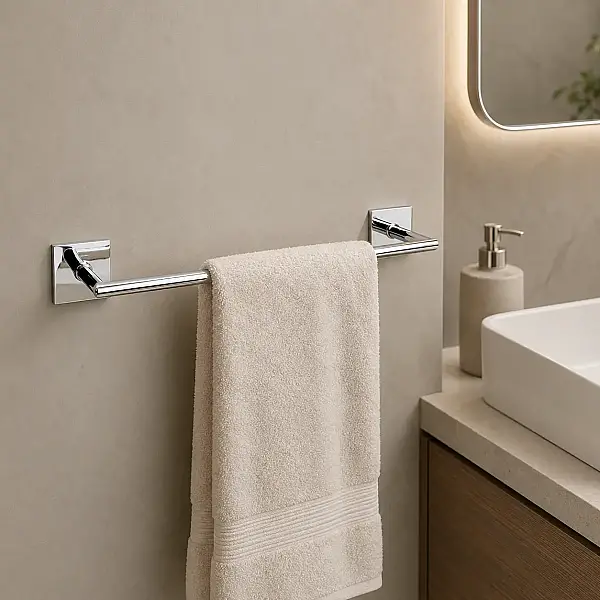 System Nowo Duvara Monte Yapışkanlı 34cm Uzun Havluluk Krom Renk (BA1018 020 CR) - 1