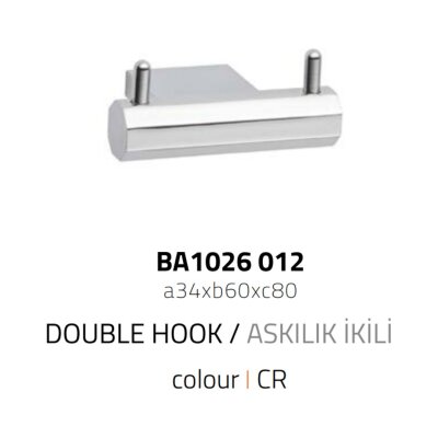 System Octagon İkili Askılık Krom Renk (BA1026 012 CR) - 2