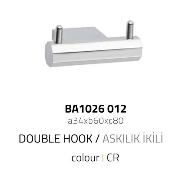 System Octagon İkili Askılık Krom Renk (BA1026 012 CR) - 2