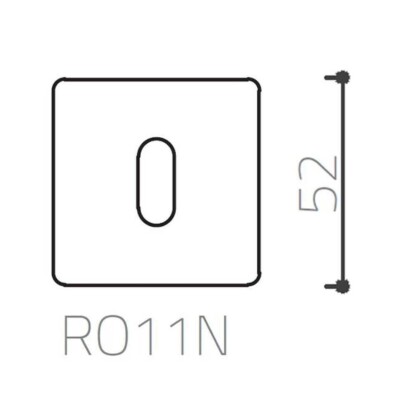 System Oda Kapı Rozeti Krom Saten Seri Sonu (RO11N CB) - 2