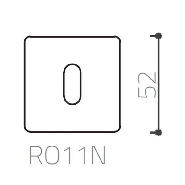 System Oda Kapı Rozeti Krom Saten Seri Sonu (RO11N CB) - 2