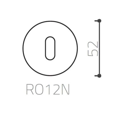 System Yuvarlak Oda Kapı Rozeti Fırçalı Saten Renk (RO12N ELX2) - 3