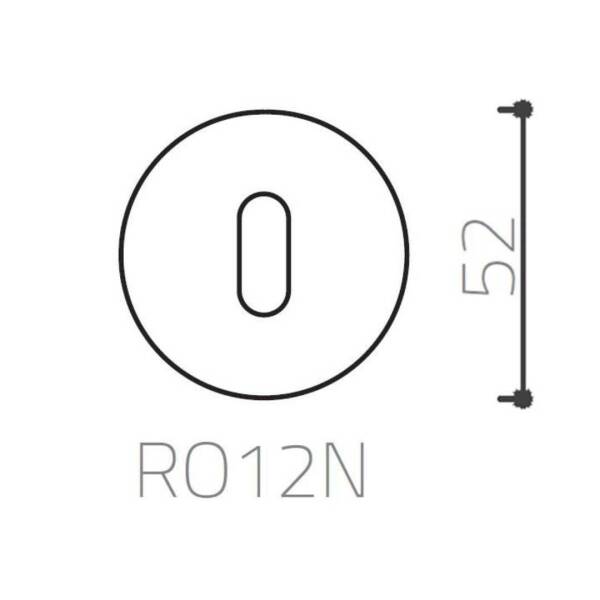 System Yuvarlak Oda Kapı Rozeti Fırçalı Saten Renk (RO12N ELX2) - 3
