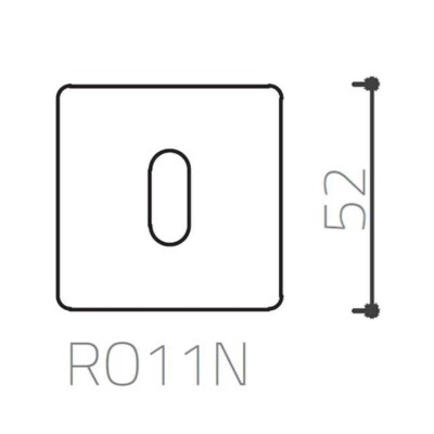 System Kare Oda Kapı Rozeti Nikel Renk (RO11N NBM) - 3