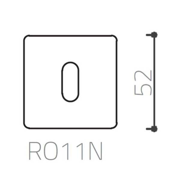 System Kare Oda Kapı Rozeti Nikel Renk (RO11N NBM) - 3