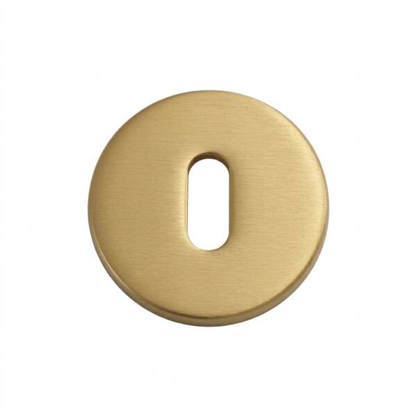 System Oda Tipi Fırçalı Mat Altın Renk Rozet (RO22N ELX5) - 1