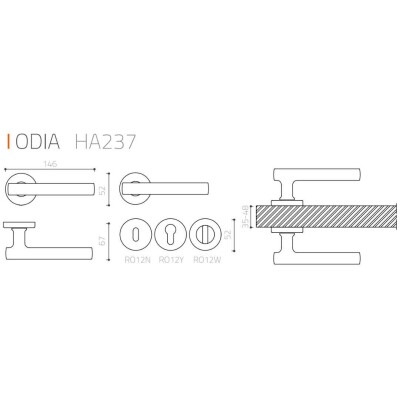 System Odia Kapı Kolu Altın Renk (HA237RO12 GL) - 2