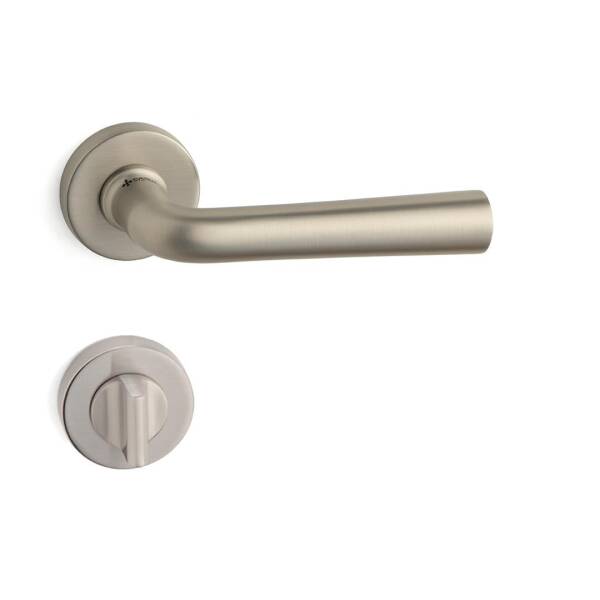 System Otto Nikel Saten Rozetli Kapı Kolu (HA254RO12 NBM) - 2