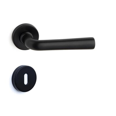 System Otto Siyah Rozetli Kapı Kolu (HA254RO12 AL6) - System