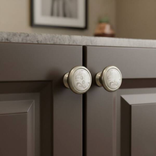 System Düğme Porselen Kulp Antik Gümüş (SY4535 0008 OSM2) - 1