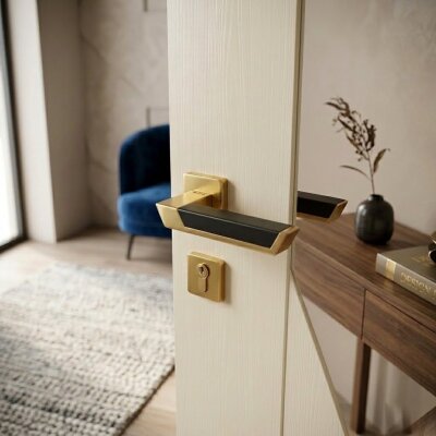 System Pandora Kapı Kolu Altın/Koyu Kahverengi (HA117RO11 GLB-GLB/AL12) - System