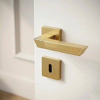 System Pandora Rozetli Kapı Kolu Gold Branch Renk (HA117RO11 GLB-GL-GLB) - 1