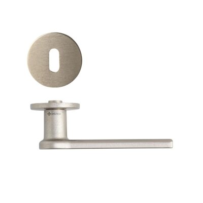 System Pantos Fırçalı Nikel Saten Rozetli Kapı Kolu (HA265RO22 ELX2) - System (1)