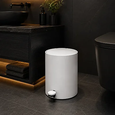 System Pedallı Çöp Kovası 3 Lt Beyaz Renk (BA4054 033 AL7-AL7) - 1