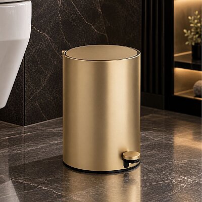 System Pedallı Çöp Kovası 3 Lt Gold Branch Renk (BA4054 031 GB-GB) - System Banyo