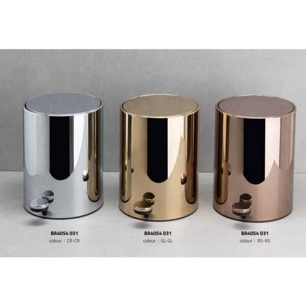 System Pedallı Çöp Kovası 3 Lt Krom Renk (BA4054 031 CR-CR) - 2