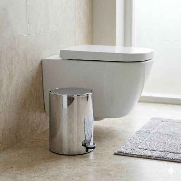 System Pedallı Çöp Kovası 3 Lt Krom Renk (BA4054 031 CR-CR) - 1