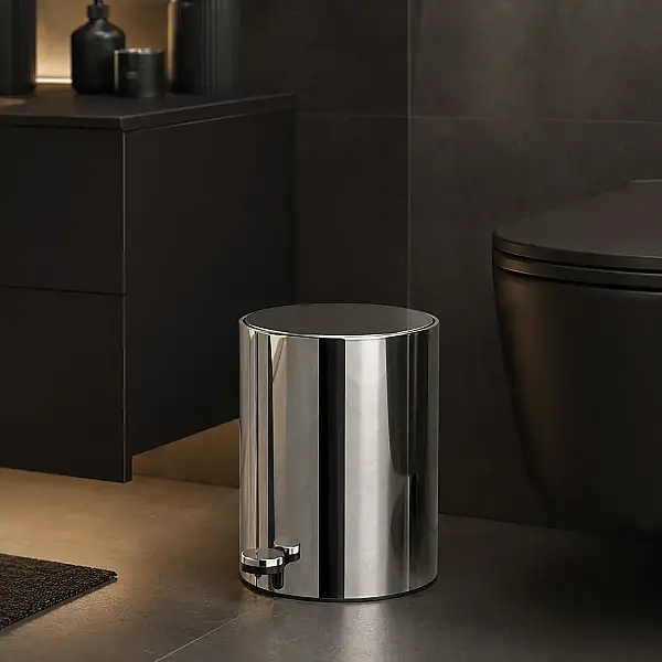 System Pedallı Çöp Kovası 3 Lt Krom Renk (BA4054 031 CR-CR) - 1
