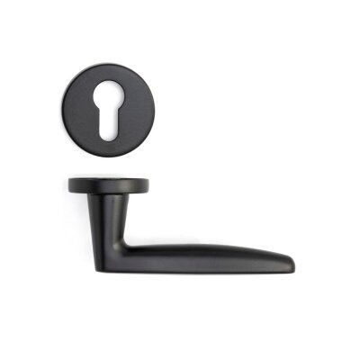 System Polna Siyah Renk Rozetli Kapı Kolu (HA245RO12 AL6) - 4