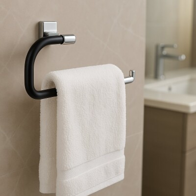 System Pruva Halka Havluluk Krom/Siyah (BA1004 005 CR-AL6) - 1