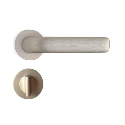 System Riven Fırçalı Nikel Saten Rozetli Kapı Kolu (HA274RO22 ELX2) - System (1)