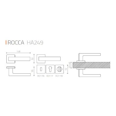 System Rocca Gold Branche Renk Kapı Kolu (HA249RO11 GB) - 4