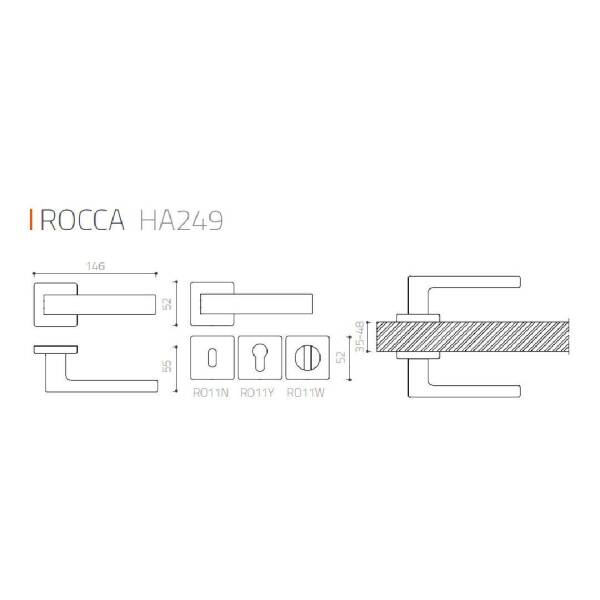 System Rocca Kapı Kolu Antik Renk (HA249RO11 ABM) - 2