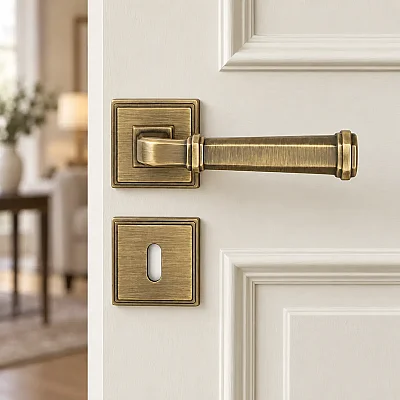 System Rodin Antik Sarı Renk Kapı Kolu (HA233RO17 ABM) - 1