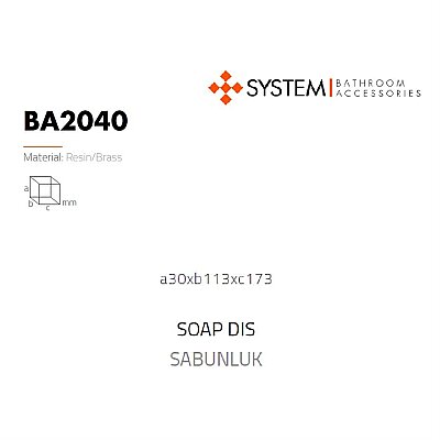 System Şeffaf Kristal Katı Sabunluk (BA2040 008 C1) - 3