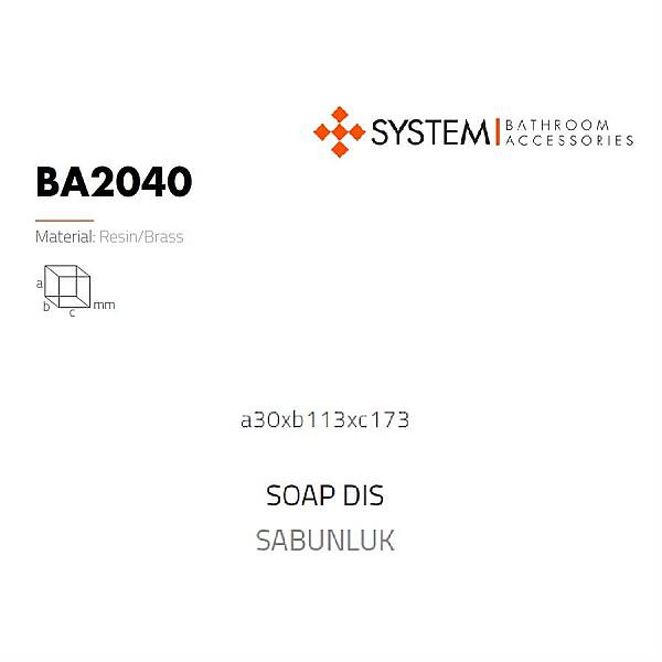 System Şeffaf Kristal Katı Sabunluk (BA2040 008 C1) - 3