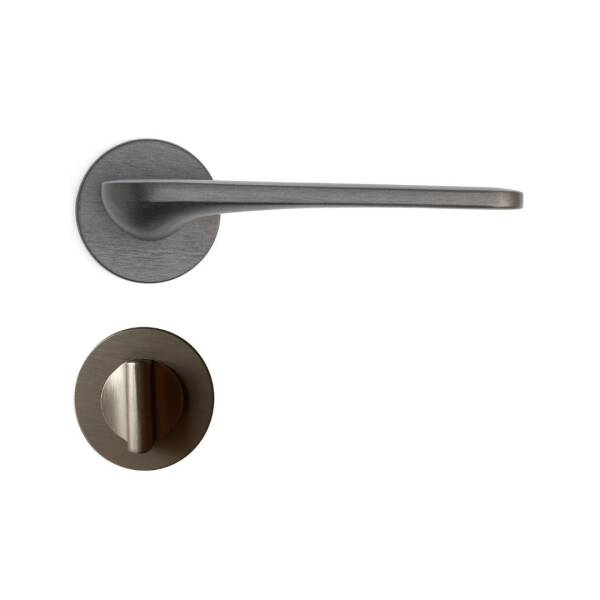 System Selene Fırçalı Füme Rozetli Kapı Kolu (HA269RO22 ELX1) - 2