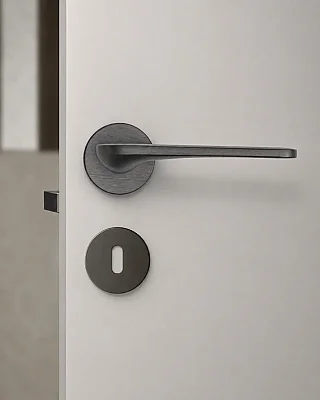 System Selene Fırçalı Füme Rozetli Kapı Kolu (HA269RO22 ELX1) - System (1)