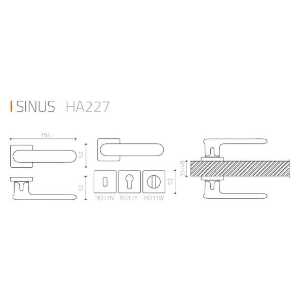 System Sinus Rozetli Gold Branche Renk Kapı Kolu (HA227RO32 GB) - 5