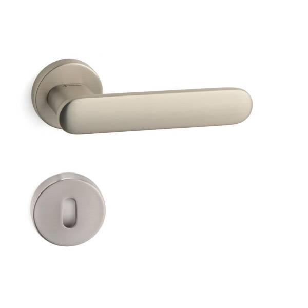 System Sinus Rozetli Kapı Kolu Nikel Saten Renk (HA227RO32 NBM) - 1