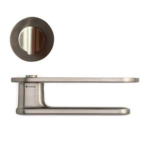 System Sinus Rozetli Kapı Kolu Nikel Saten Renk (HA227RO32 NBM) - 2