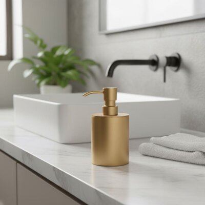 System Tezgah Üstü Sıvı Sabunluk 250 Ml Gold Branch Renk (BA2003 006 GB) - System Banyo
