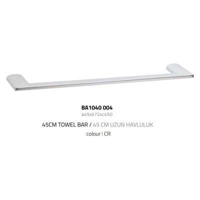 System Slimo 45cm Uzun Havluluk Krom Renk (BA1040 004 CR) - 2