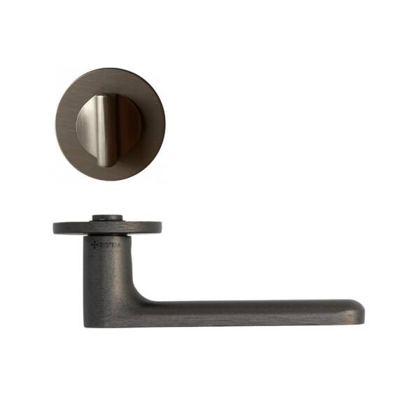 System Solo Rozetli Kapı Kolu Fırçalı Füme (HA282RO22 ELX1) - 2