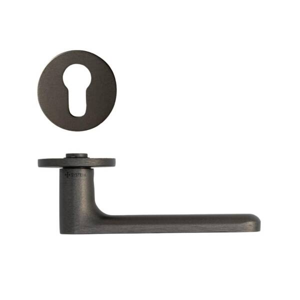 System Solo Rozetli Kapı Kolu Fırçalı Füme (HA282RO22 ELX1) - 3