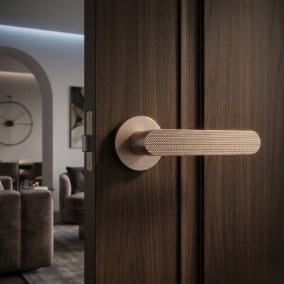 System Solo-T Kapı Kolu Fırçalı Bronz Renk (HA282TRO22 ELX3) - System