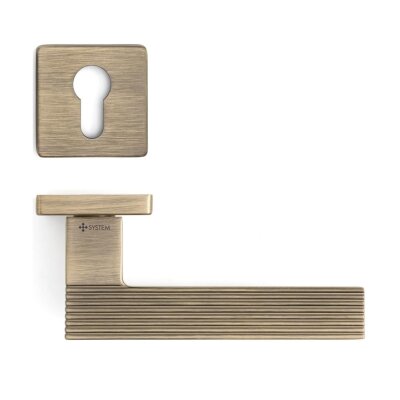 System Step Rozetli Antik Sarı Kapı Kolu (HA260RO11 ABM) - 3