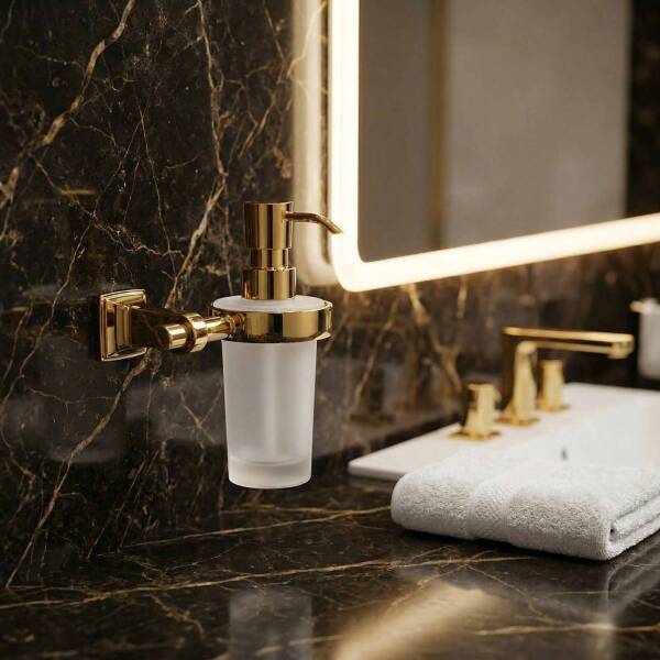 System Stepline Duvara Monte Sıvı Sabunluk Gold Renk (BA1000 006 GL-C1) - 1