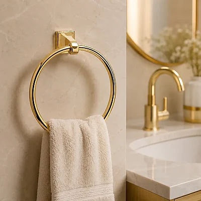 System Stepline Halka Havluluk Gold Renk (BA1000 005 GL) - System Banyo