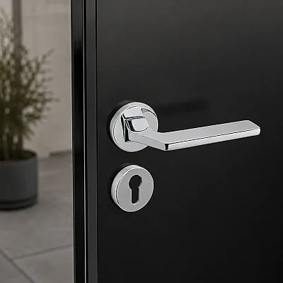 System Tema Yale Rozetli Kapı Kolu Krom (HA150RO44 YCR) - 1