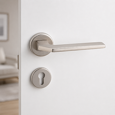 System Tema Yale Rozetli Kapı Kolu Nikel Saten (HA150RO44 YNB) - System (1)