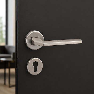 System Tema Yale Rozetli Kapı Kolu Nikel Saten (HA150RO44 YNB) - System