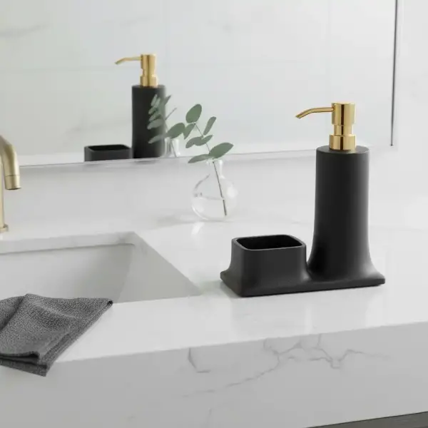 System Tezgah Üstü Deterjanlık Ve Süngerlik Siyah/Gold Renk (BA2007 028 R2-GL) - 2